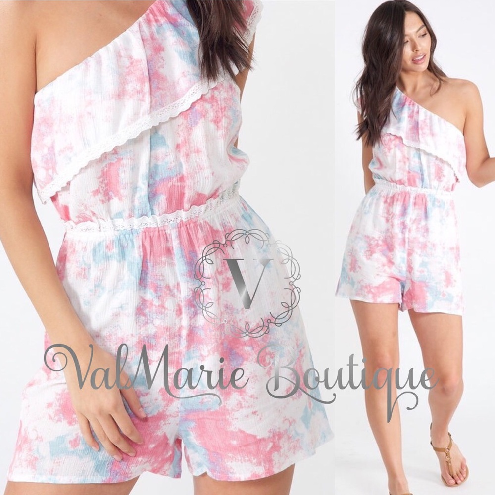 Pastel Marbled Sexy Romper - Picture 2 of 4
